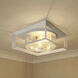 Smyth 2 Light 13.25 inch Natural White Outdoor Flush Mount in Seeded Glass